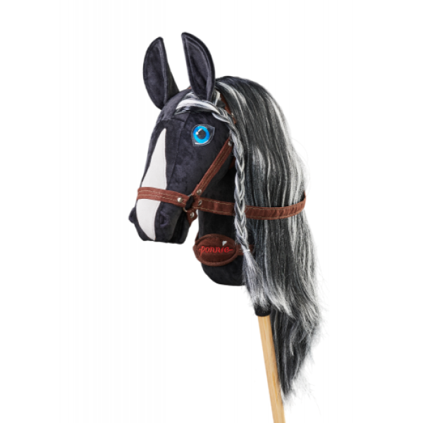 Плюшевая игрушка лошадка на палочке Hobby Horse Ponnie Barock Pinto A3