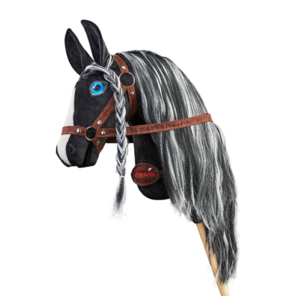 Плюшевая игрушка лошадка на палочке Hobby Horse Ponnie Barock Pinto A3