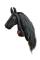 Плюшевая игрушка лошадка на палочке Hobby Horse Ponnie Black Lady A3