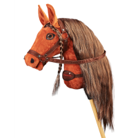 Плюшева іграшка конячка на паличці Hobby Horse Ponnie Wild Red A3