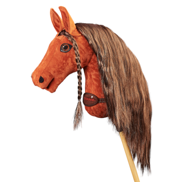 Плюшева іграшка конячка на паличці Hobby Horse Ponnie Wild Red A3