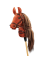 Плюшева іграшка конячка на паличці Hobby Horse Ponnie Wild Red A3