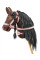 Плюшевая игрушка лошадка на палочке Hobby Horse Ponnie Dark Chocolate A3