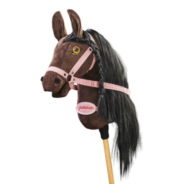 Плюшевая игрушка лошадка на палочке Hobby Horse Ponnie Dark Chocolate A3