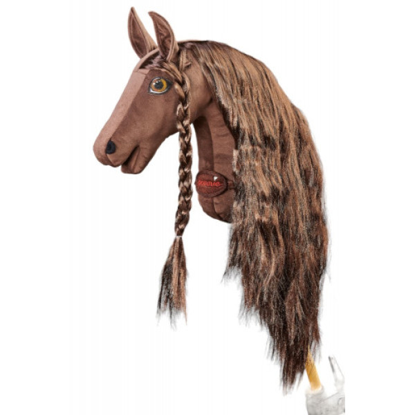 Плюшевая игрушка лошадка на палочке Hobby Horse Ponnie Chocolate A3