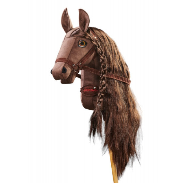 Плюшевая игрушка лошадка на палочке Hobby Horse Ponnie Chocolate A3