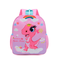 Дитячий рюкзак Evo-Kids Small Dino Pink (арт. 2418-10 Pink Dino) - рожева тканина / малюнок рожевий динозавр (коробок 1 шт.)