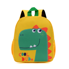 Детский рюкзак Evo-Kids Small Dino Yellow (арт. 2418-10 Yellow Dino) - ткань желтая / динозавр зеленый (коробок 1 шт.)