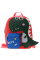 Детский рюкзак Evo-Kids Small Dino Red Black (арт. 2418-12 B Red Black Dino) - ткань красная / рисунок черный динозавр (коробок 1 шт.)