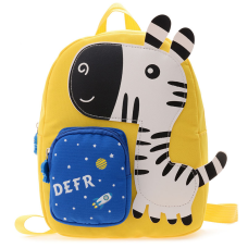 Дитячий рюкзак Evo-Kids Small Zebra Yellow (арт. 2418-12 Yellow Zebra) - тканина жовта / малюнок зебра (коробок 1 шт.)