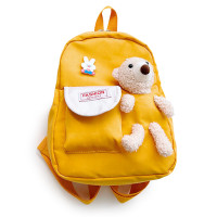 Дитячий рюкзак Evo-Kids Small-Bear Yellow (арт. 2418-1 Bear Yellow) - тканина жовта / іграшка ведмідь (коробок 1 шт.)
