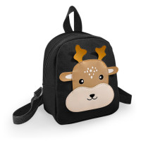 Дитячий рюкзак Evo-Kids Small Deer Black (арт. 2418-20 Black Deer) - тканина чорна / малюнок олень (коробок 1 шт.)