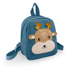 Дитячий рюкзак Evo-Kids Small Deer Blue (арт. 2418-20 Blue Deer) - синя тканина / малюнок олень (коробок 1 шт.)