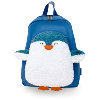 Детский рюкзак Evo-kids Small-Pinguin Blue (арт. 2418-3-Blue -pinguin) - ткань голубая / рисунок пингвин