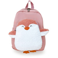 Дитячий рюкзак Evo-kids Small-Pinguin Pink (арт. 2418-3-Pink-pinguin) - тканина рожева / малюнок пінгвін (коробок 1 шт.)