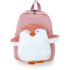 Дитячий рюкзак Evo-kids Small-Pinguin Pink (арт. 2418-3-Pink-pinguin) - тканина рожева / малюнок пінгвін (коробок 1 шт.)
