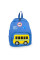 Дитячий рюкзак Evo-Kids Small Bus Blue (арт. 2418-7 Blue Bus) - блакитна тканина / малюнок атвобус (коробок 1 шт.)