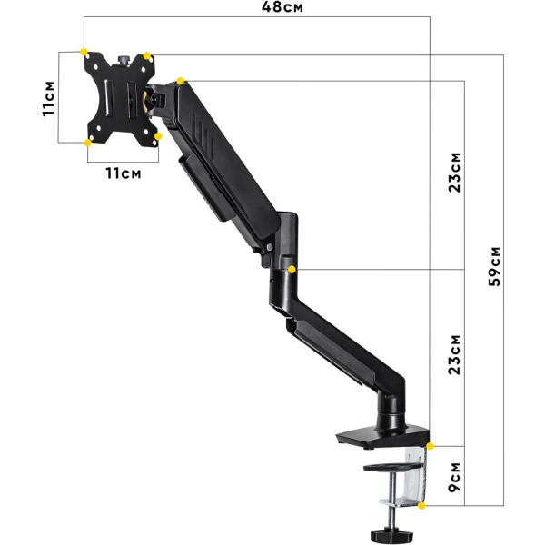 Держатель для монитора Mealux ARM-10 - коробок 1 шт.