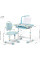 Комплект меблів Evo-Kids (стіл+стілець+полиця+лампа) BD-20 BL - стільниця біла / колір пластика блакитний (коробок-1 шт.)