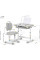 Комплект меблів Evo-Kids (стіл+стілець+полиця+лампа) BD-20 G - стільниця біла / колір пластика сірий (коробок-1 шт.)