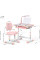 Комплект меблів Evo-Kids (стіл+стілець+полиця+лампа) BD-20 PN - стільниця біла / колір пластика рожевий (коробок-1 шт.)