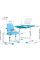 Комплект меблів Evo-kids (стіл+стілець+полиця+лампа) BD-23 BL - стільниця біла / колір пластика блакитний (коробок-1 шт.)