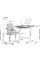 Комплект меблів Evo-kids (стіл+стілець+полиця+лампа) BD-23 G - стільниця біла / колір пластика сірий (коробок-1 шт.)