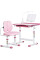 Комплект меблів Evo-kids (стіл+стілець+полиця+лампа) BD-23 PN - стільниця біла / колір пластика рожевий (коробок-1 шт.)