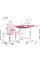 Комплект меблів Evo-kids (стіл+стілець+полиця+лампа) BD-23 PN - стільниця біла / колір пластика рожевий (коробок-1 шт.)
