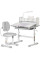 Комплект меблів Evo-Kids (стіл+стілець+полиця+лампа) BD-24 Grey (арт. BD-24 G) - стільниця біла / колір пластику сірий (коробок-1 шт.)