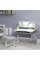 Комплект меблів Evo-Kids (стіл+стілець+полиця+лампа) BD-24 Grey (арт. BD-24 G) - стільниця біла / колір пластику сірий (коробок-1 шт.)
