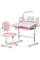 Комплект меблів Evo-Kids (стіл+стілець+полиця+лампа) BD-24 Pink (арт. BD-24 PN) - стільниця біла / колір пластику рожевий (коробок-1 шт.)