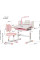 Комплект меблів Evo-Kids (стіл+стілець+полиця+лампа) BD-24 Pink (арт. BD-24 PN) - стільниця біла / колір пластику рожевий (коробок-1 шт.)