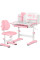 Комплект меблів (стіл + стілець + полиця) Mealux BD-28 Panda Pink (арт. BD-28 PN) - стільниця біла / колір пластику рожевий (коробок-1 шт.)