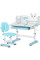 Комплект меблів (стіл + стілець + полиця) Mealux BD-29 Panda XL Blue (арт. BD-29 BL) - стільниця біла / колір пластику блакитний (коробок-1 шт.)