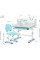 Комплект меблів (стіл + стілець + полиця) Mealux BD-29 Panda XL Blue (арт. BD-29 BL) - стільниця біла / колір пластику блакитний (коробок-1 шт.)