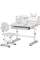 Комплект меблів (стіл + стілець + полиця) Mealux BD-29 Panda XL Grey (арт. BD-29 G) - стільниця біла / колір пластику сірий (коробок-1 шт.)