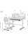 Комплект меблів (стіл + стілець + полиця) Mealux BD-29 Panda XL Grey (арт. BD-29 G) - стільниця біла / колір пластику сірий (коробок-1 шт.)