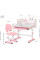 Комплект меблів (стіл + стілець + полиця) Mealux BD-29 Panda XL Pink (арт. BD-29 PN) - стільниця біла / колір пластику рожевий (коробок-1 шт.)