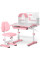 Комплект меблів (стіл + стільчик + полиця) Mealux Octo Pink (арт. BD-33 PN) - стільниця біла / накладки рожеві (коробок-1 шт.)