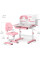 Комплект меблів (стіл + стільчик + полиця) Mealux Octo Pink (арт. BD-33 PN) - стільниця біла / накладки рожеві (коробок-1 шт.)