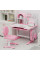 Комплект меблів (стіл + стільчик + полиця) Mealux Octo Pink (арт. BD-33 PN) - стільниця біла / накладки рожеві (коробок-1 шт.)