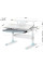 Дитячий стіл Mealux Edmonton Multicolor BL з полицею S50 (арт. BD-610 W/MC + BL + S50 WG) - стільниця біла / накладки сірі і блакитні (коробок-2 шт.)