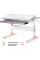 Детский стол Mealux Edmonton Multicolor PN Lite (арт.BD-610 W/MC + PN Lite) - cтолешница белая / накладки серые и розовые (коробок-2 шт.)