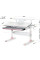 Дитячий стіл Mealux Edmonton Multicolor PN з полицею S50 (арт. BD-610 W/MC + PN + S50 WG) - стільниця біла / накладки сірі і рожеві (коробок-2 шт.)
