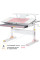 Дитячий стіл Mealux Edmonton Multicolor PN з полицею S50 (арт. BD-610 W/MC + PN + S50 WG) - стільниця біла / накладки сірі і рожеві (коробок-2 шт.)