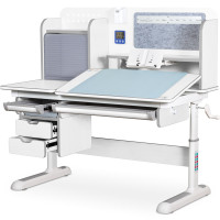Дитячий стіл Mealux Winnipeg Multicolor Plus WG Grey (арт. BD-630 WG з тумбою) - стільниця біла / накладки на ніжках сірі (коробок-2 шт.)