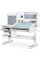 Дитячий стіл Mealux Winnipeg Multicolor Plus WG Grey (арт. BD-630 WG з тумбою) - стільниця біла / накладки на ніжках сірі (коробок-2 шт.)