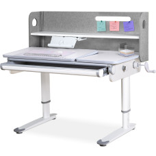 Дитячий стіл Mealux Denver Plus Grey (арт.BD-660 G Plus) - стільниця біла / накладки сірі (коробок-1 шт.)