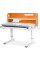 Дитячий стіл Mealux Denver Plus Orange (арт.BD-660 OR Plus) - стільниця біла / накладки помаранчеві (коробок-1 шт.)